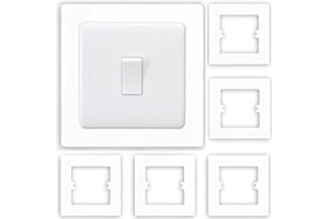 YREYBN 6 Pcs Light Switch Surround, Socket Surround Cover, Wall Protector, Electrical Plug Socket Wall Cover Decorate, Electrical Plug Socket Wall Protector Electrical Plug Socket Wall Cover (Wh