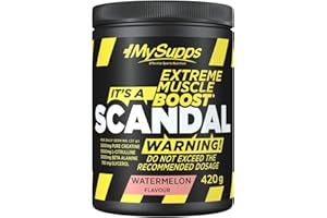 ‎MY SUPPS My Supps Scandal Extreme Muscle Pre Workout Trainings-Booster - Wassermelone mit Kreatin, Citrullin, Beta Alanin, Koffein & Tyrosin für Energie - Gym Nutrition Supplement - 20 Portionen 420g