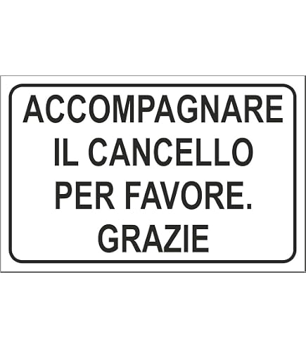 M-ITALY Cartello Segnaletico - CHIUDERE SEMPRE IL CANCELLO Blu - Adesivo Extra Resistente, Pannello Forex O Alluminio 20x31 Cm, Made In Italy - 5