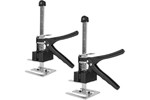 Guolich 2 Piezas Ahorro de Trabajo para Puertas de Brazos, Grúas para Placas de Yeso, con Escala (29cm/h),Sistema de Nivelación de Azulejosde Placas de Sujeción para Suelos, Puertas, Armarios