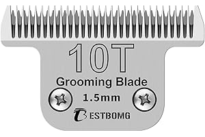 BESTBOMG Dog Grooming Replacement Blade Compatible with Andis/Wahl/Oster Dog Clippers (T10 1/16-Inch(1.5mm))