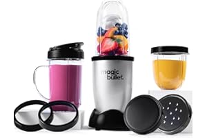 nutribullet magic bullet Blender, Mixer & Food Processor All-in-One - 10pc Kit - 200W - Sleek & Compact Design - Chop, Blend, Grate, Grind, Mix & Whip in Seconds - Easy Lock On & Pulse Feature