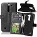 Produktbild Nancen LG K8/LG K7/LG Tribute 5 (5,0 Zoll) Lederhülle Neu Style Acht Farbe Weich PU Flip Case Ledertasche/Schutz Etui, Einfach Vintage Kollektion Karten Slot Foto Wallet Hülle Handy Tasche Zubehör