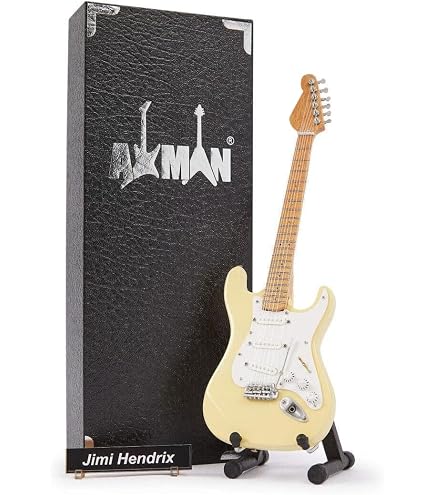 Miniature Guitare Hank Marvin (The Shadows) – Échelle 1/4, Fait Main, Boîte Cadeau & Support Inclus