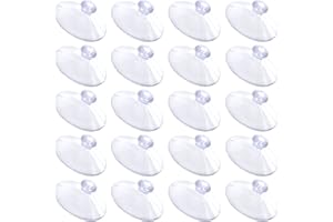 Whaline Ventouse Transparent en Plastique, 20 Pièces 45 mm Clair Ventouse sans Crochets pour Surface Lisse à la Maison ou Bureau