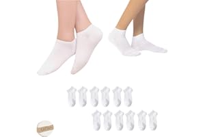 lurensa (Pack de 6) Calcetines tobilleros mujer cortos unisex de algodón transpirables – pack medias cortas para deporte, ciclismo, trabajo-shocks-sport Talla 35-40