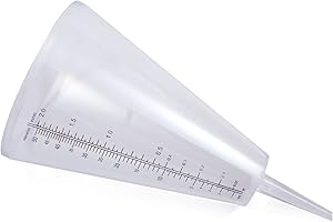 HH HOME HUT Testwest TRADITIONAL CLEAR PLASTIC RAIN WEATHER GAUGE CONE WITH SPIKE