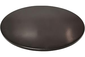 Keramisk rund pizzasten av livsmedelskvalitet för ugn/grill svart, 33 cm non-stick blace glasyr, med bonusborste