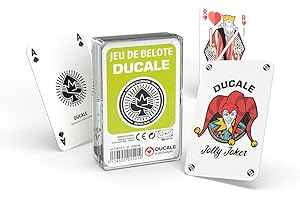 LA DUCALE Ducale, Le Jeu Français Jeu de belote 32 Cartes - Boîte Plastique - Ducale Multicolore