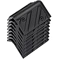 8 Pcs Cabinets Speaker Corners Protector, Right-Angle Guard Wrap Angle Cabinets Edge Corner for Amplifier Speaker Cabinet Corner Protectors Accessories Tool, Black, 3.1x1.8inch