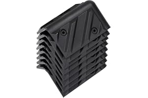 Leapiture Protezione Angolare per Altoparlante Ispessente da 8 Pezzi, Protezione Angolare per Cabina Angolo Retto in Plastica Nera Ad Angolo Retto con Kit di Viti per Protezione Angolare