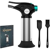 Cecotec Polka Flame-Cook 1000 Steel Kitchen Torch Reaches 1300&ordm;C, Flame Adjustment Regulator, Safety Lock, Brush, Spatula and