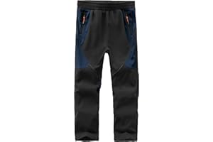 HFDWYJ Softshellhose Kinder Mit Fleecefutter Hosen wasserdichte Hose Kinder Outdoor Hose Kinder Skihose Kinder Wanderhose Kinder Regenhose Sporthose Jungen Winterhose Jungen