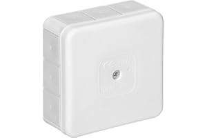 Miratic Abzweigdose Wasserdicht IP55 Verteilerdose Außen Wasserdicht mit 12 Gummidrüsen Abzweigdose Aufputz Robuste und Sichere Elektroinstallation für Außenbereiche (Weiß)