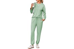 Demegimi Chándal para Mujer de Algodón para Invierno 2pc Deportivo Tracksuit Sudaderas Manga Larga y Pantalones Casual Completo Traje Deportivos para Otoño e Invierno