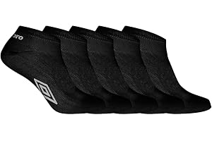 Umbro Chaussette Homme - Lot de 5 - Chaussettes Basses Homme, Anti-Glisse