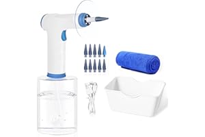 YEARNINGLIFE Kit di rimozione del cerume, set elettrico per la pulizia delle orecchie, efficace detergente per le orecchie per adulti e bambini con 4 impostazioni di modalità di pulizia, con 9+1 punte per orecchio