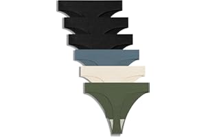 GRANKEE damskie oddychające bezszwowe majtki stringowe no show bielizna 6 pack