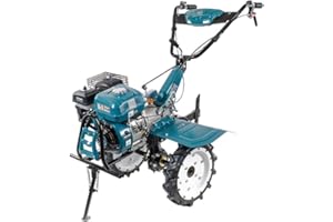K&S KÖNNER&SÖHNEN Könner & Söhnen KS 7HP-1050G Petrol Garden Tiller with Direct Drive, Garden Tiller, Forged Sabre Mills, 2 Forward Gears, Reverse Gear, ≤108 cm Working Width, ≤ 35 Working Depth, 7.0 HP Cultivator