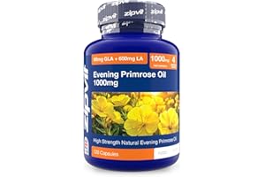Zipvit Evening Primrose Oil 1000mg, 120 Softgel Capsules, Pure Cold Pressed Evening Primrose Oil, High in Omega 6 Gamma Linolenic Acid, Supports Women's Health