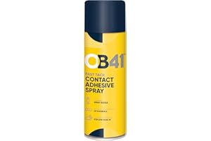 OB41 Fast Tack Contact Adhesive Spray - Quick-drying - Bonds a Variety of Materials - High-Strength Adhesive - Solvent Based - 500ml