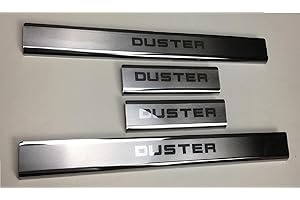 LIUIN 4 Pièces Acier Inoxydable Voiture Seuil de Porte pour Dacia Duster III 2020-2025, Autocollants Protection Seuil Porte de Voiture Style de Seuil de Voiture,B