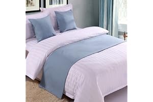 DAYDAY HELPER Weicher Bettläufer, Azurblau, kein Verblassen, einfarbig, Heimdekoration, Bettschals, modisches Bettendtuch, mordenes Bettendmatte für Wohnzimmer, Schlafzimmer, Hotel, 260 x 50 cm