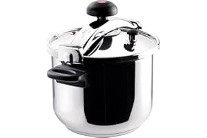 Taurus Classic Moments 10L Autocuiseur, capacité 10L, vanne de régulation de pression, toucher froid, tous feux, passe au lave-vaisselle, fermeture bouton rotatif, acier inoxydable
