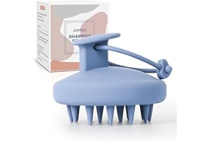 AIMIKE Scalp Massager Shampoo Brush, Silicone Scalp Scrubber, Scalp Brush/Exfoliator for Washing Hair Dandruff, Scalp Massager Hair Growth Stimulator,Hair Massager Scalp Brush on Wet & Dry Use-Blue