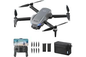 Ameta Drone avec Camera 4K et GPS, S50 Lite Drone FPV pour Adultes et Enfants avec Suiveur et Retour Automatique/ 50min de Vol/Mode Intelligent/Contrôle par Gestes/Portée 500M, Moins de 249g