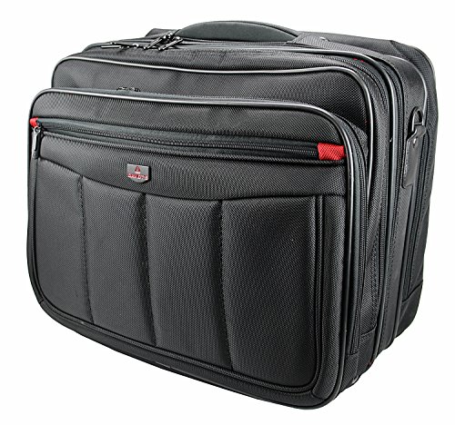 Preisvergleich Produktbild Trolley, Businesskoffer, Aktenkoffer, Pilotenkoffer, Aktentrolley mit Laptopfach, Dokumentasche, Handgepäck, Boardgepäck, Business-Akten-Trolley