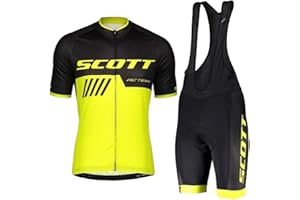 HOMTOL Abbigliamento Ciclismo Set Manica Corta Tuta Ciclismo Uomo Completo Ciclismo Estivo Per Bici Da MTB Con Pantaloncini Imbottiti in Gel Traspirante e Ad Asciugatura Rapida