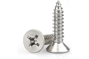 LERNOU Wood Screws,Flat Head Screws for Wood, Stainless Steel Small Screw,M3*20mm 100 PCS and 20 PCS Screw Anchors for Furniture, Woodworking, DIY Model Fixing