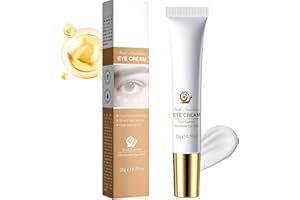 HOUSN Crème contour des yeux anti-âge à la bave d'escargot - Réduit efficacement les rides des yeux - Pour les poches sous les yeux, les ridules, les cernes et les rides, soin raffermissant, 20 g