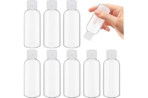 fanicer 8 Piezas Botellas de plástico, para Rellenar Líquidos o Cosméticos, para Viajar Fácilmente