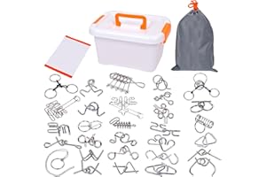 Gracelaza 30 Piezas Juguetes Mágicos de Alambre de Metal Set - 3D Rompecabezas Brain Teaser Puzzle - IQ Inteligencia Juguete Educativo - Juego Niños y Adolescentes