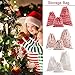 Produktbild Todaytop Weihnachtskordelzug-Geschenk-Taschen Weihnachtsmann-Sack-Präsent-Taschen für Partei-Bevorzugungen und Süßigkeit,Weiß,S