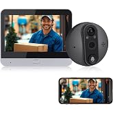Daire Kapısı i&ccedil;in G&ouml;zetleme Deliği Kamerası, &Ouml;n Kapı i&ccedil;in WiFi Peep Delik Kamerası, Monit&ouml;rl&uuml; 1080P Peep Kamera Kapı G&ouml;r&uuml;nt&uuml;l