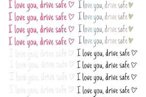 BUKBAS I Love You Drive Safe Mirror Sticker, 16PCS Drive Safe I Love You Car Stickers and Decals, Novelty Rearview Mirrors Stickers, Car Interior Decorations Accessories Essentials for Women Men Driver