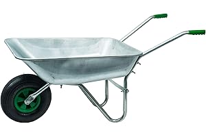 Taczka z ocynkowanej stali z kółkiem wypełnionym powietrzem WERKA PRO
