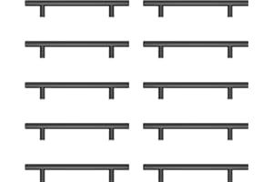 AwmnSrman Griffe für Küchenschränke Schrankgriffe Schwarz 128mm 10 Stück Edelstahl-Sprühfarbe Installation von schwarzen Löchern