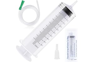 PARASTAR 550ml Spritze mit Schlauch,Plastikspritze mit Kappe,Große Spritze Wiederverwendbar,Großer Kapazität Spritzen,Einzeln Versiegelte Spritzen für Labor,Industrie,Haustierfütterung (150/250/350/550 ml)