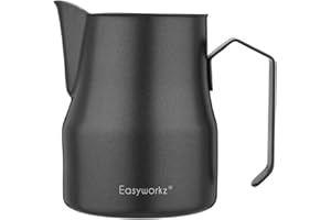 Easyworkz Pichet à lait en acier inoxydable pour café, tasse à cappuccino latte art, 350 ml