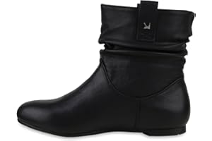stiefelparadies Damen Stiefeletten Schlupfstiefel Flandell