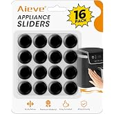 Aieve Appliance Slider, 16 Pcs Appliance Sliders for Kitchen Appliances, Small Appliance Slider for Most Countertop (Black)