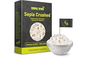 Sepia King - Sepiaschalen Bruch in Premium Qualität - Kalzium für Schildkröten, Bartagame, Geckos, Reptilien - Futterkalk, Kalk Terrarium Zubehör - Keine Reste oder Abfall