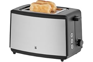 ‎WMF WMF Bueno Edition Toaster 2 Scheiben Edelstahl, Doppelschlitz Toaster mit Brötchenaufsatz, 2 Scheiben, 7 Bräunungsstufen, 800 W, edelstahl matt