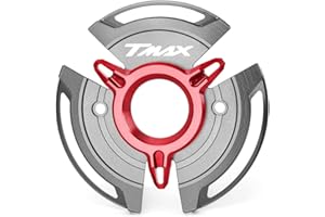 Modeer für Yamaha Tmax 530 SX DX 2017-2020 Tmax 560 Tech MAX 2020-2024+ Sturzpad Schutz Stator Abdeckungs schutz tmaxtechmax tmax530 tmax560 tmaxsx tmaxdx Zubehör (Grau-Rot)