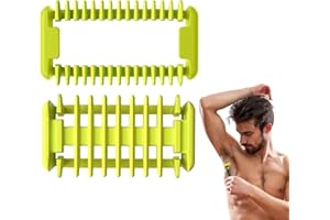 GYCAQAC 2 Pcs Trimmaufsätzen Aufsätze, für one blade ersatzklinge, Kompatibel mit one blade QP2520 QP2530 QP2620 QP2630 & One Blade Pro 360 QP6510 QP6520 Guide Comb 1/2/3/5 MM Stoppelkämme & Haut & Körperkamm