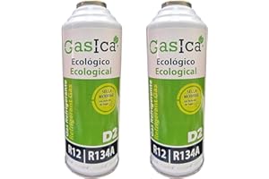 REPORSHOP - 2 Botellas Gas Gasica D2 226g Alternativo R12, R134A Freeze